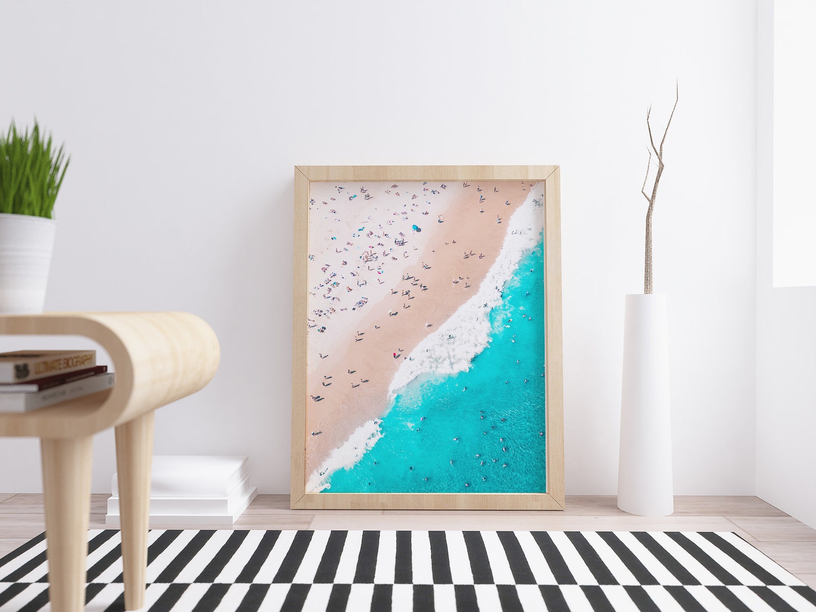 Aerial Beach Print Ocean Wall Art Modern Beach Print Tropical Etsy