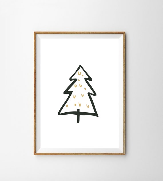 Winter Market | 03 - Abstract Christmas Tree Pink Print Preppy Decor Modern  Festive Art Print