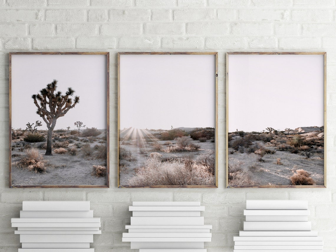Joshua Tree Print Set of 3 Desert Prints 3 Piece Wall Art - Etsy