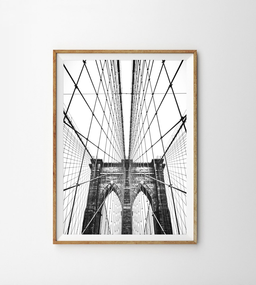 Brooklyn Bridge New York City Print NYC Large Wall Art Black and White ...