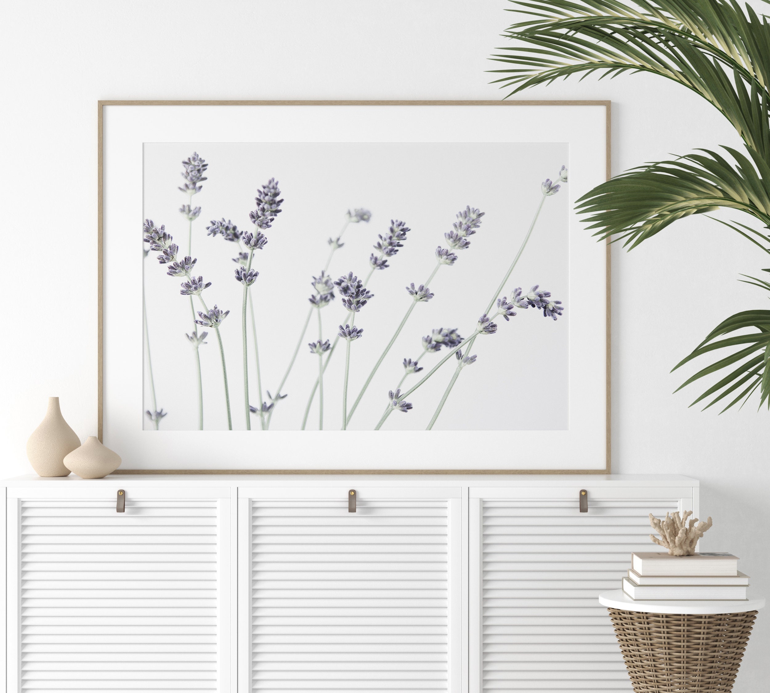 Large Lavender Print Horizontal Wall Art Prints Botanical | Etsy