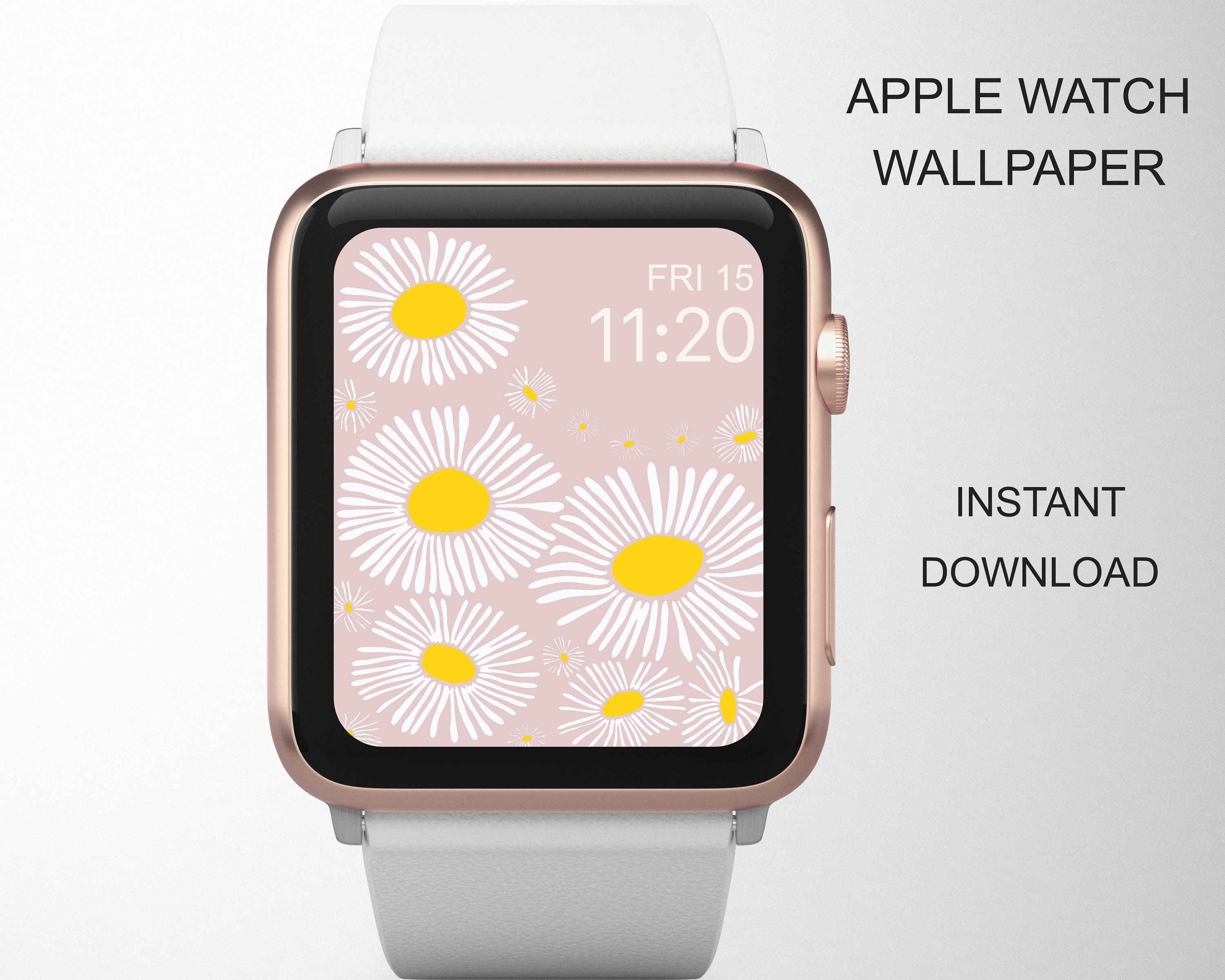 Apple Watch Wallpaper Flowers Watch Face White Daisies on | Etsy Denmark