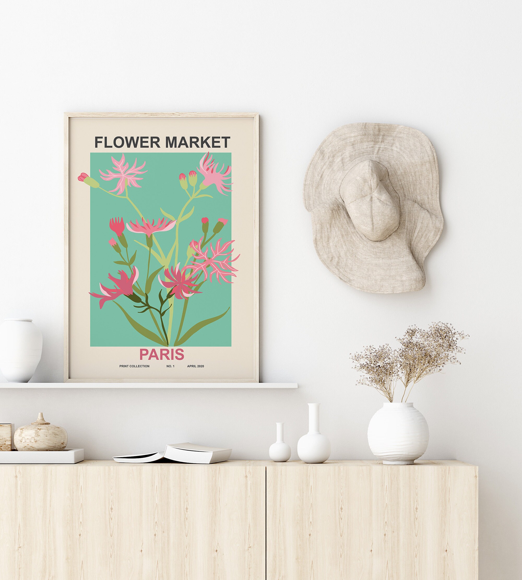 Flower Market Print Paris Printable Poster Flower Market - Etsy