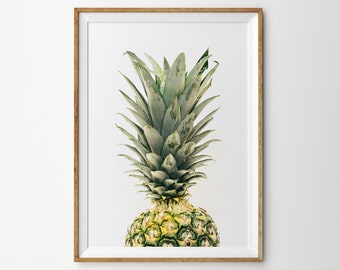 Pineapple Print Pineapple Wall Art Pineapple Decor Tropical Art Printable Kitchen Art Pineapple Poster Tropical Print Kitchen Decor