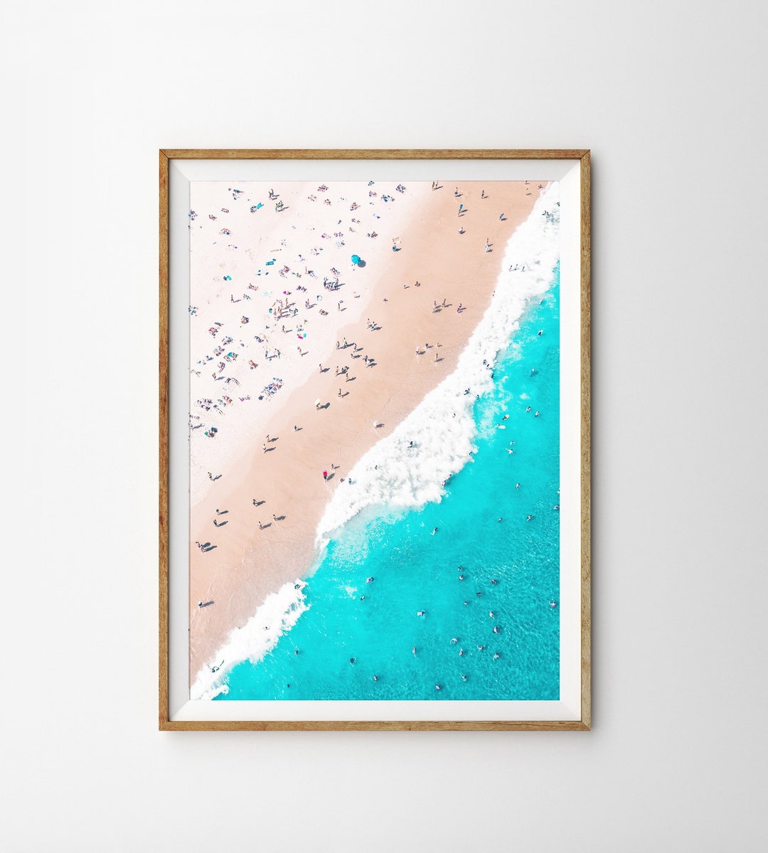 Aerial Beach Print Ocean Wall Art Modern Beach Print Tropical Print