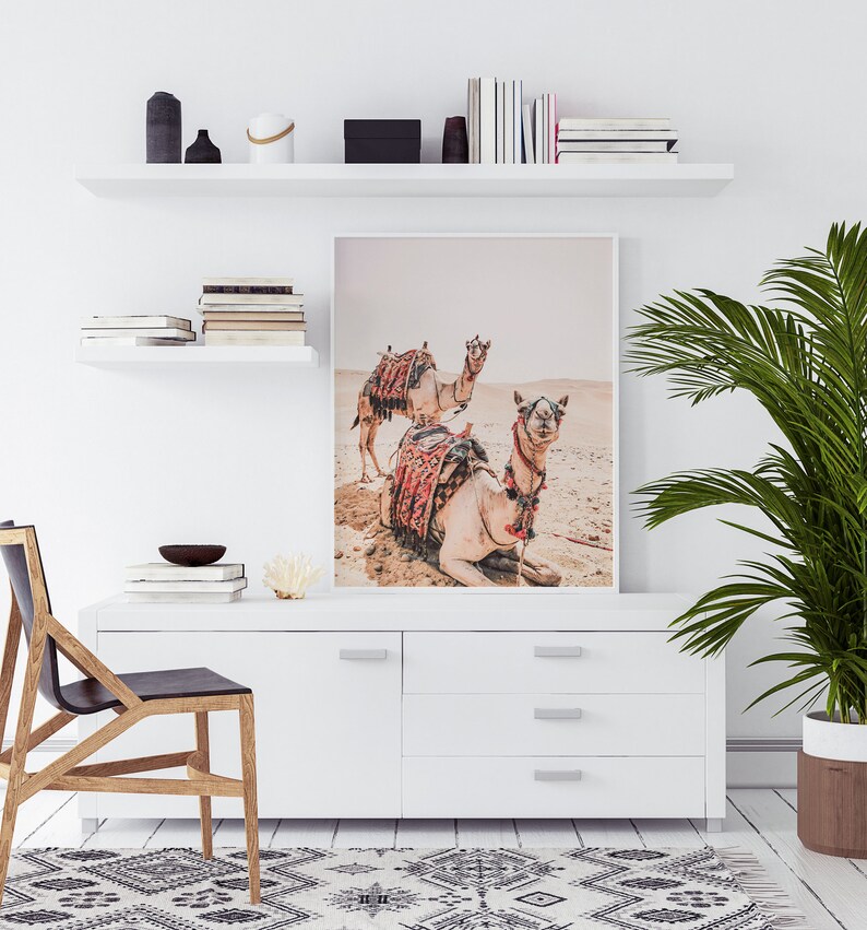 Moroccan Wall Art Desert Camel Print Desert Animal Boho Decor Moroccan Decor Trendy Wall Art Prints Printable Wall Art Morocco Boho Wall Art image 2