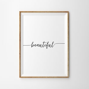 Typography Printable Printable Wall Art Beautiful Minimalist Print Gifts for Her Nursery Print Wall Art Printable Digital Download