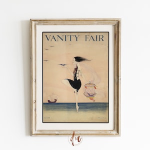 Vanity Fair Cover Vintage Poster, Gallery Wall Print, Eclectic Wall Art, Fashion Print, Digital Prints, Printable Wall Art, Bedroom Decor