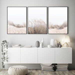 Beach Grass Set of 3 Prints Coastal Decor Beach Wall Art Neutral Print Set Modern Coastal Farmhouse Large Wall Art Printable Poster Print image 3