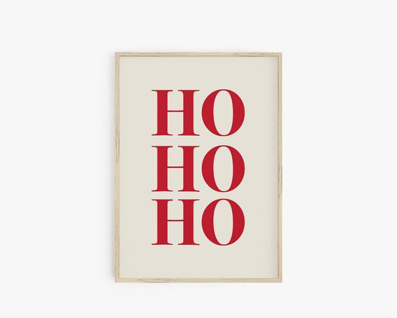Hohoho Printable Christmas Saying Ho Ho Ho Digital Print - Etsy Israel