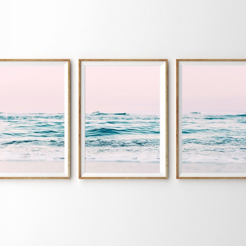 Coastal Wall Art Set of 3 Prints Ocean Print 3 Piece Wall Art - Etsy