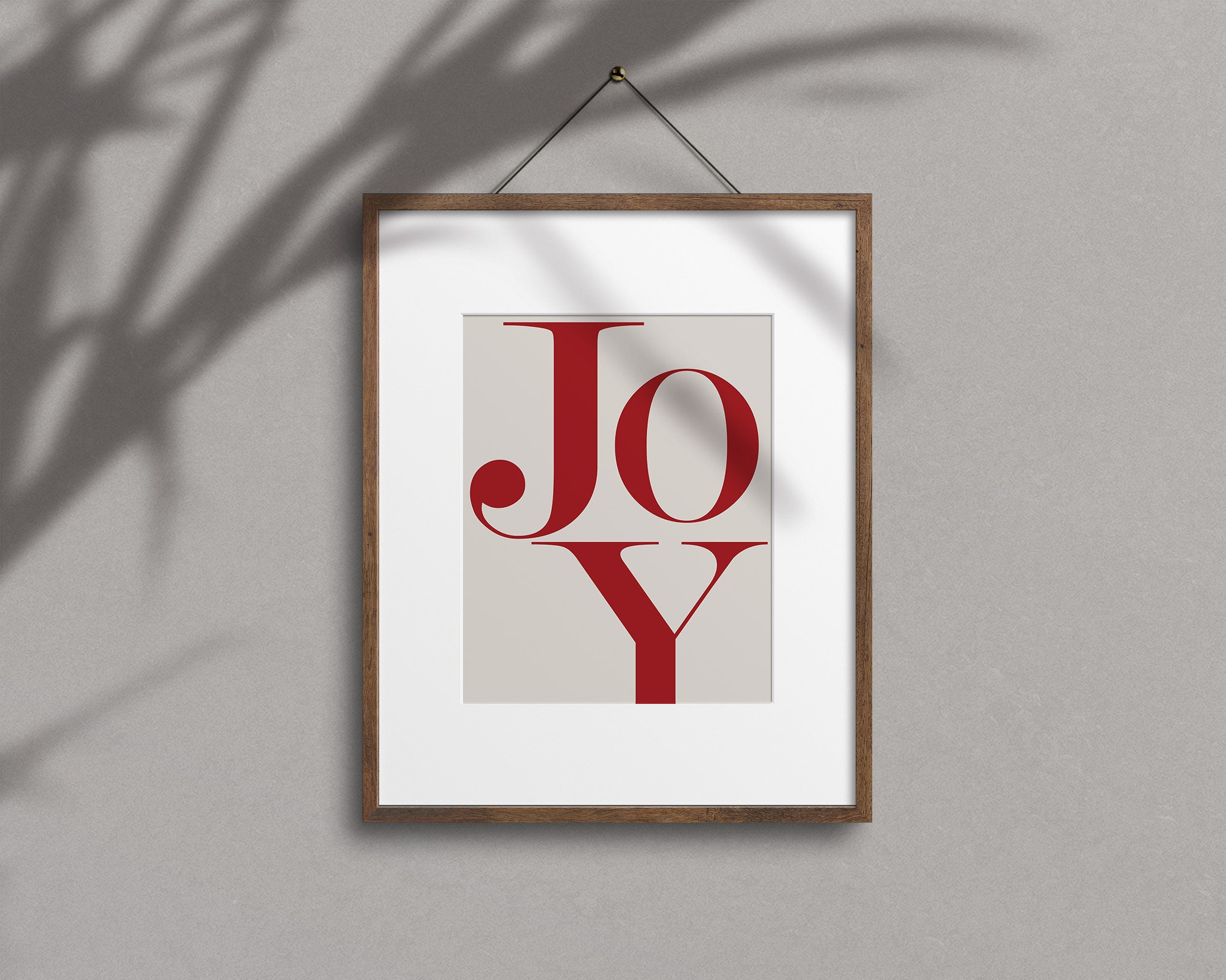 Retro Christmas Printable Joy Art Print Christmas Saying - Etsy