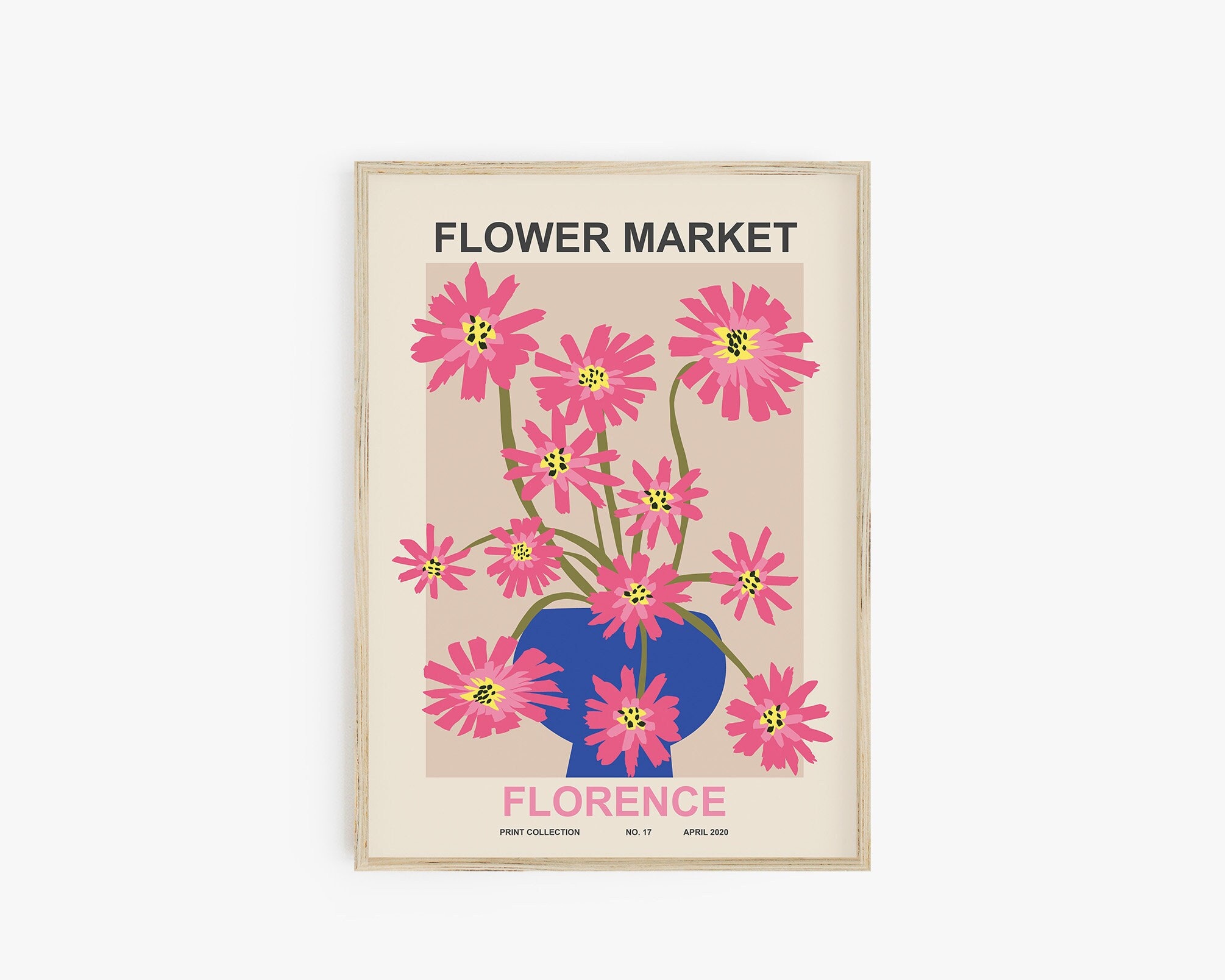 Flower Market Poster Florence Abstract Flower Print - Etsy India