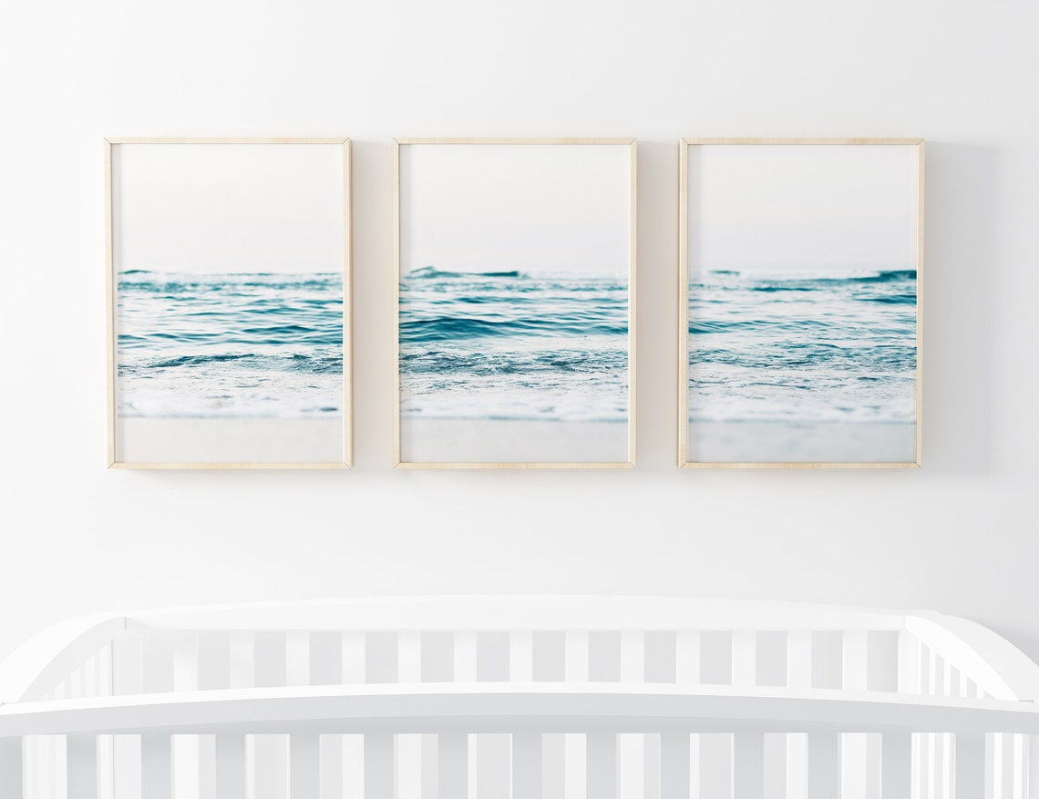 3 Piece Wall Art Ocean Print Set of 3 Prints Coastal Decor Beach Poster ...