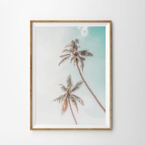 Palmboom print Kustdecor Palmenprint California Wall Art Strandmuurkunst Afdrukbare muurkunst Grote muurkunstafdrukken Strandprint Zomerkunst