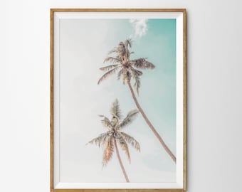 Palm Tree Print Coastal Decor Palms Print California Wall Art Beach Wall Art Printable Wall Art Large Wall Art Prints Beach Print Summer Art
