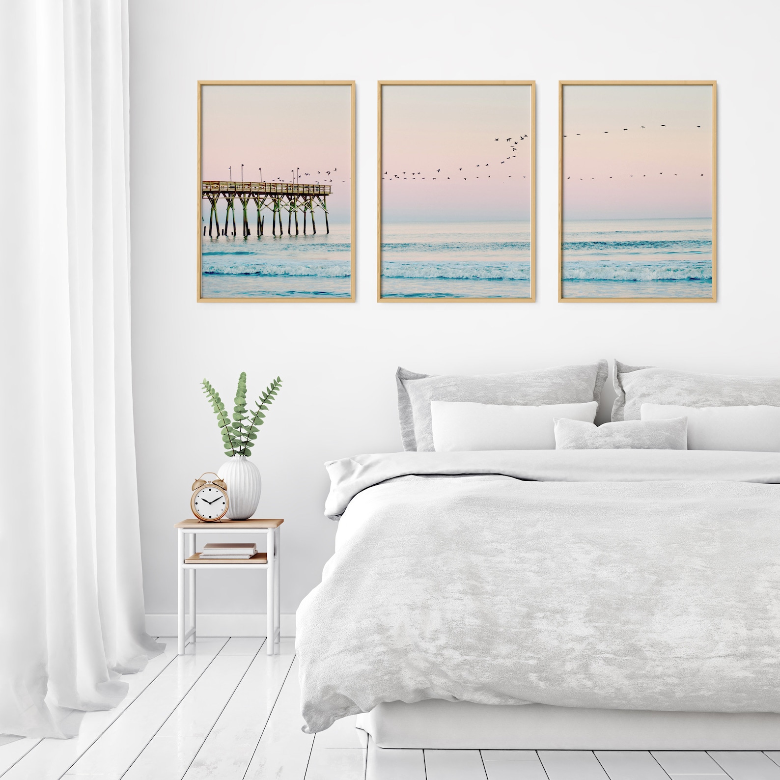 Coastal Wall Art Set of 3 Prints Ocean Print 3 Piece Wall Art Bedroom ...