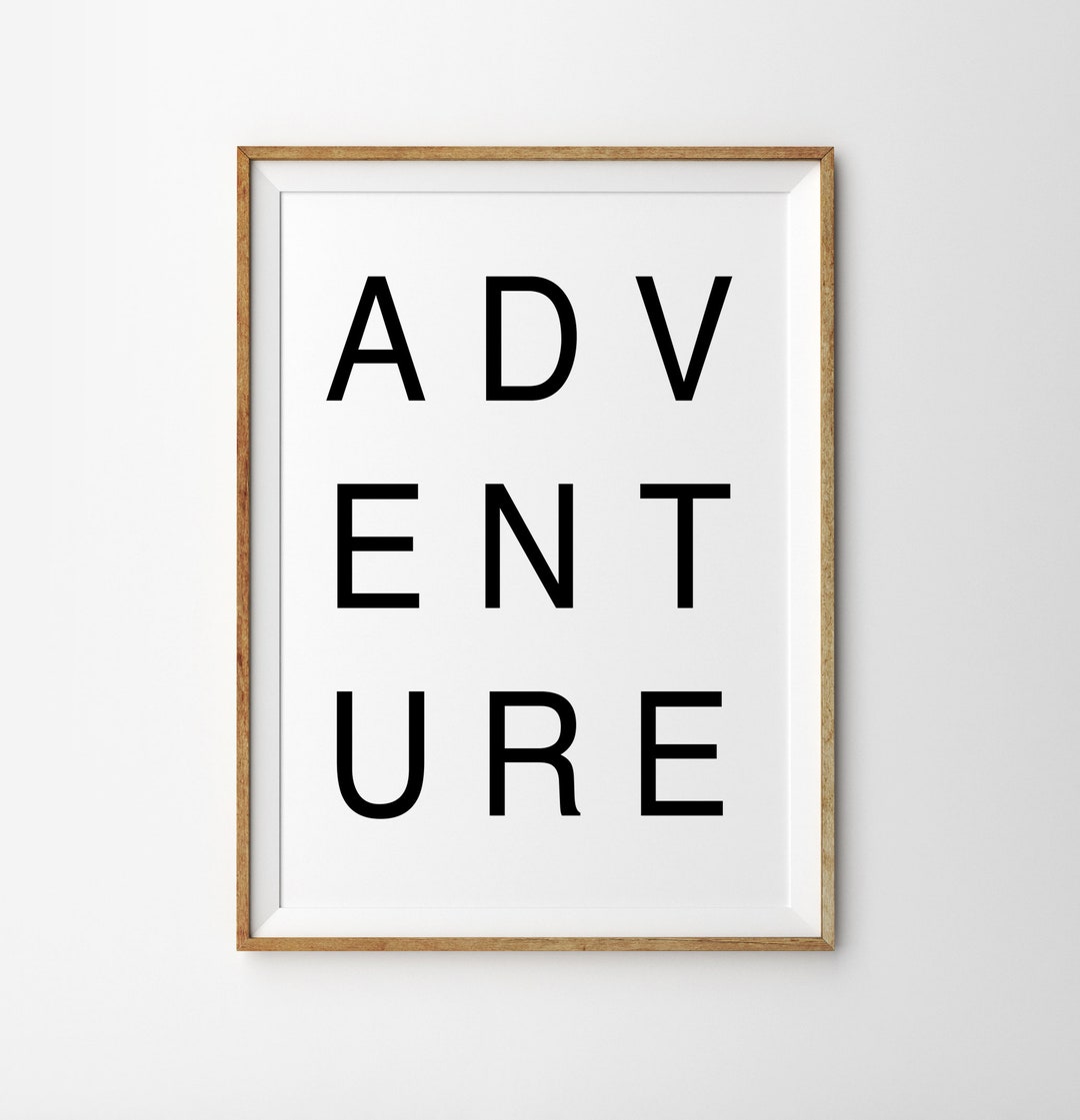 Adventure Sign Typography Wall Art Adventure Prints Minimalist Print