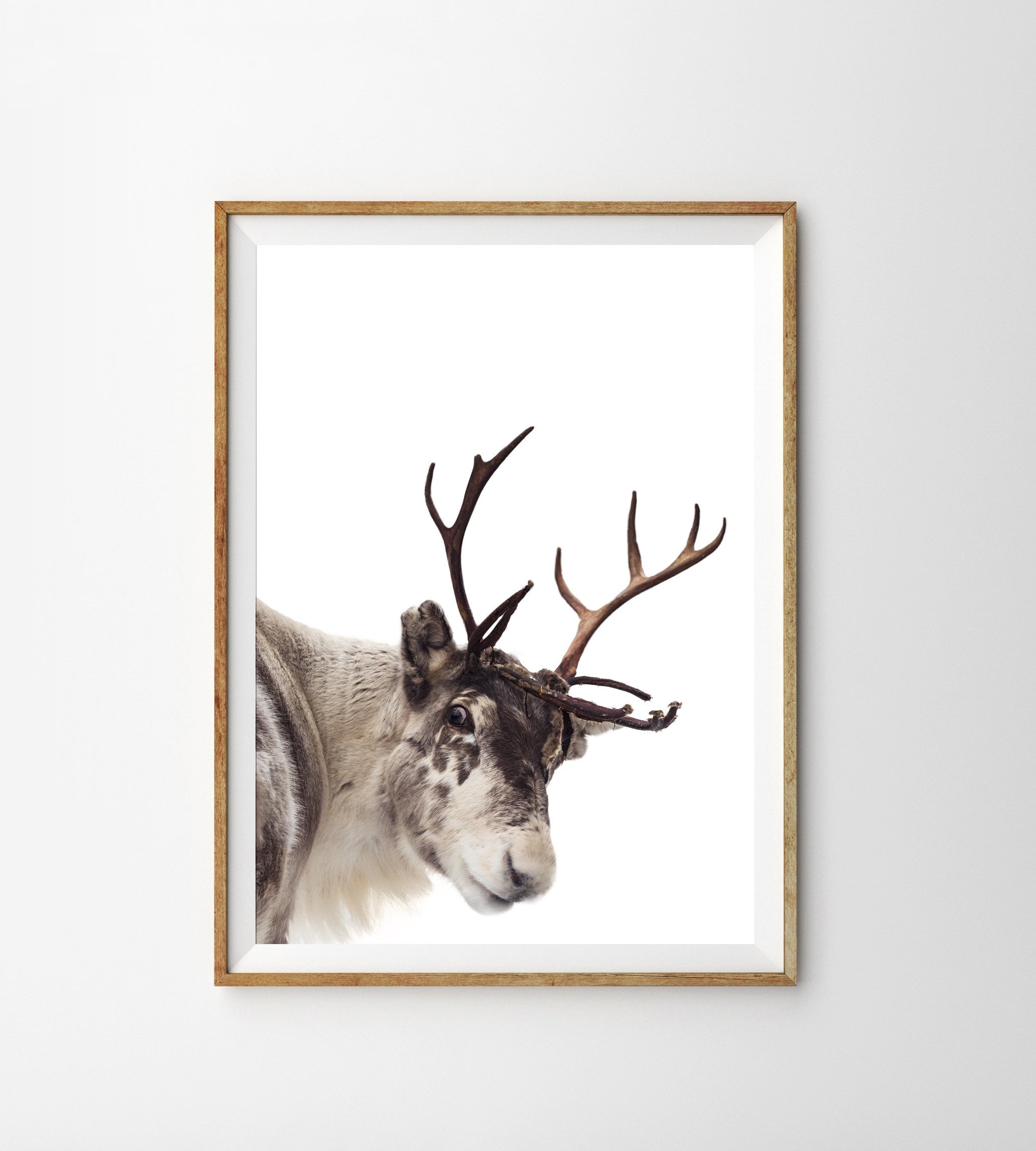 Reindeer Print Funny Christmas Wall Art Winter Printable | Etsy