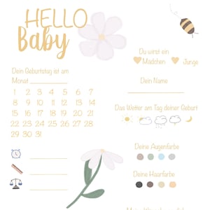 カードに記入してベビーシャワー - Hello Baby Bee