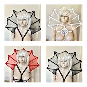 Mesh Vampire pointed shape Elizabethan collar cage hoop bustle pannier skirts hips skirts