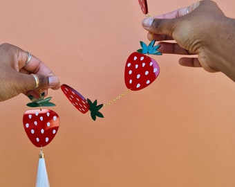 Strawberry Suncatcher | Summer Home Decor | Fruit