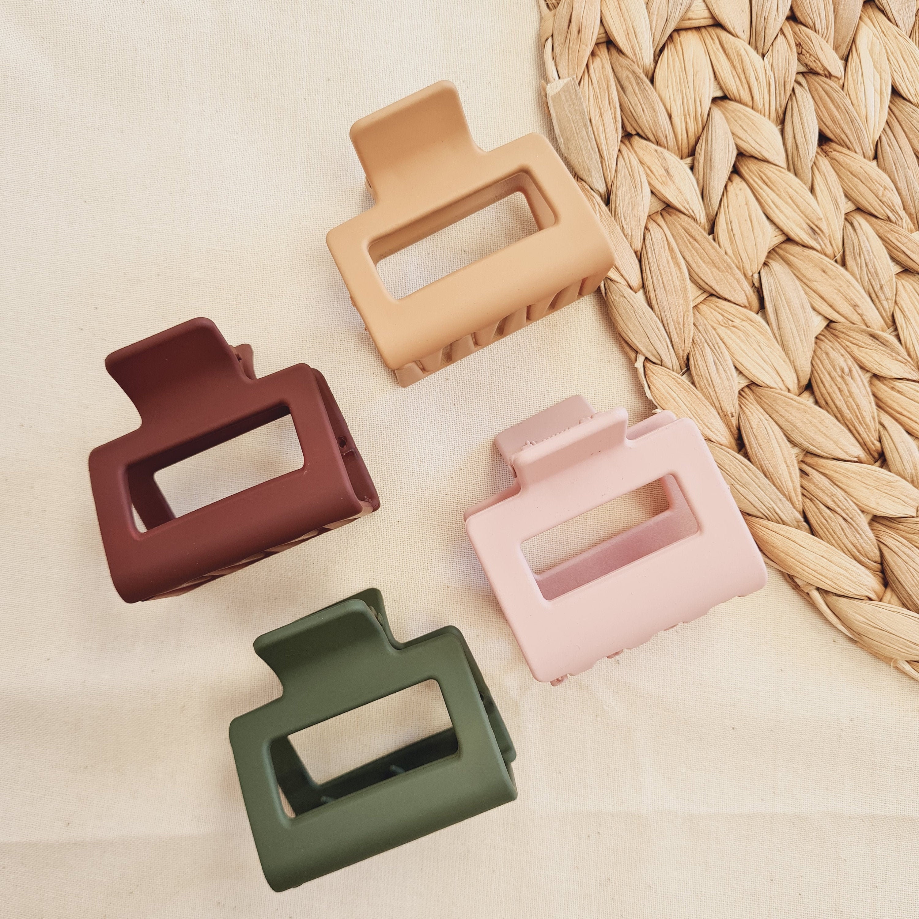 Square Claw Clip Small Hair Clips Hair Claws Curly Hair Etsy