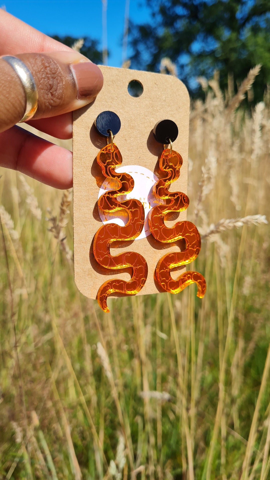 Funky / Quirky Statement Snake Earring Etsy Singapore