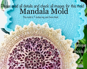 7 inch Mandala Silicone Mold: Resin Art Mould