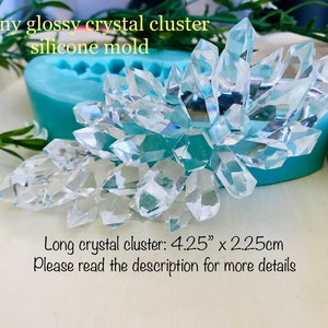 Glossy Crystal Cluster Silicone Mold ||Classique Mold || Shiny Long Crystal Silicone Mold||