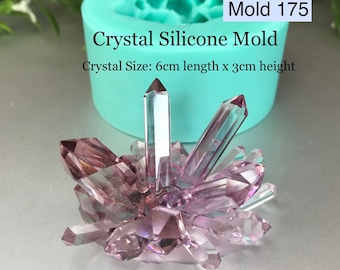 Shiny Crystal Cluster Silicone Mold: Resin Art, Geode Decor
