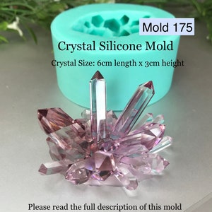 Shiny Crystal Cluster Silicone Mold, Classique Mold 175, Resin Crystal Mold