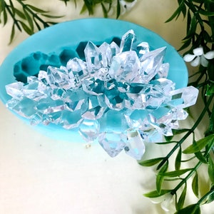Crystal Cluster Silicone Mold || Crystal Mold || Geode Crystal Mold ||