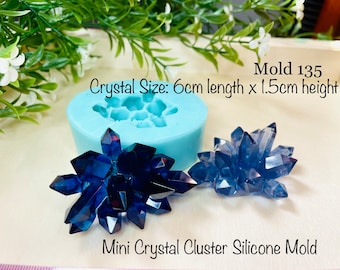 Crystal Cluster Silicone Mold: Mini Size (6cm x 1.5cm)