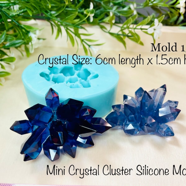 Crystal Cluster Silicone Mold: Mini Size (6cm x 1.5cm)