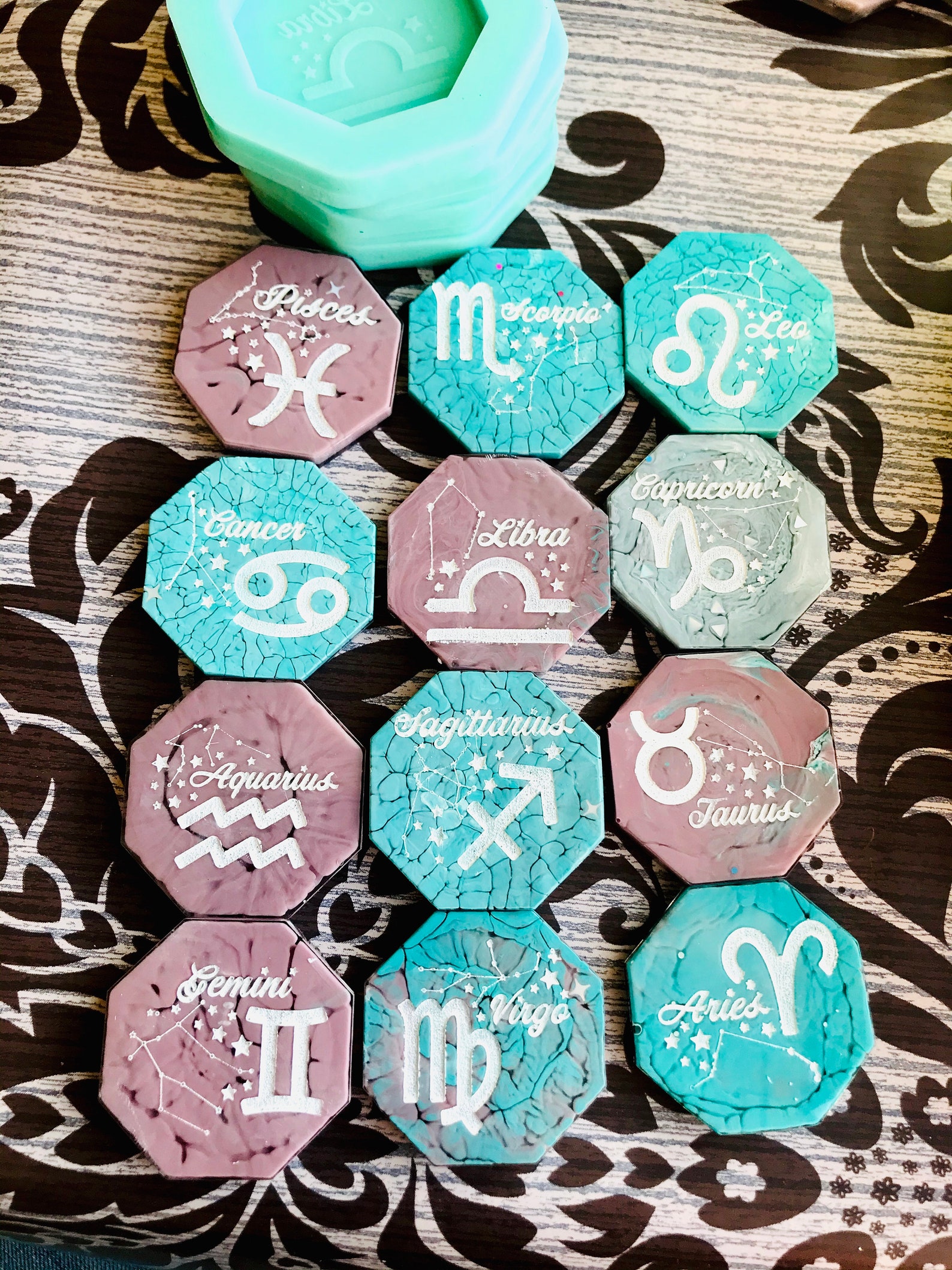 Zodiac sign silicone mold Keychain Mold Phone Grip Mold Etsy