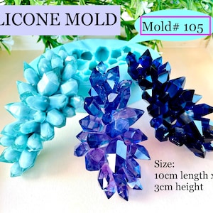 Resin Crystal Silicone Mold || Crystal Cluster Silicone Mold || Crystal Mold || Classique Molds# 105 ||