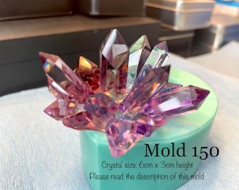Crystal Cluster Silicone Mold: Resin, Jesmonite, Concrete (6cm x 3cm)