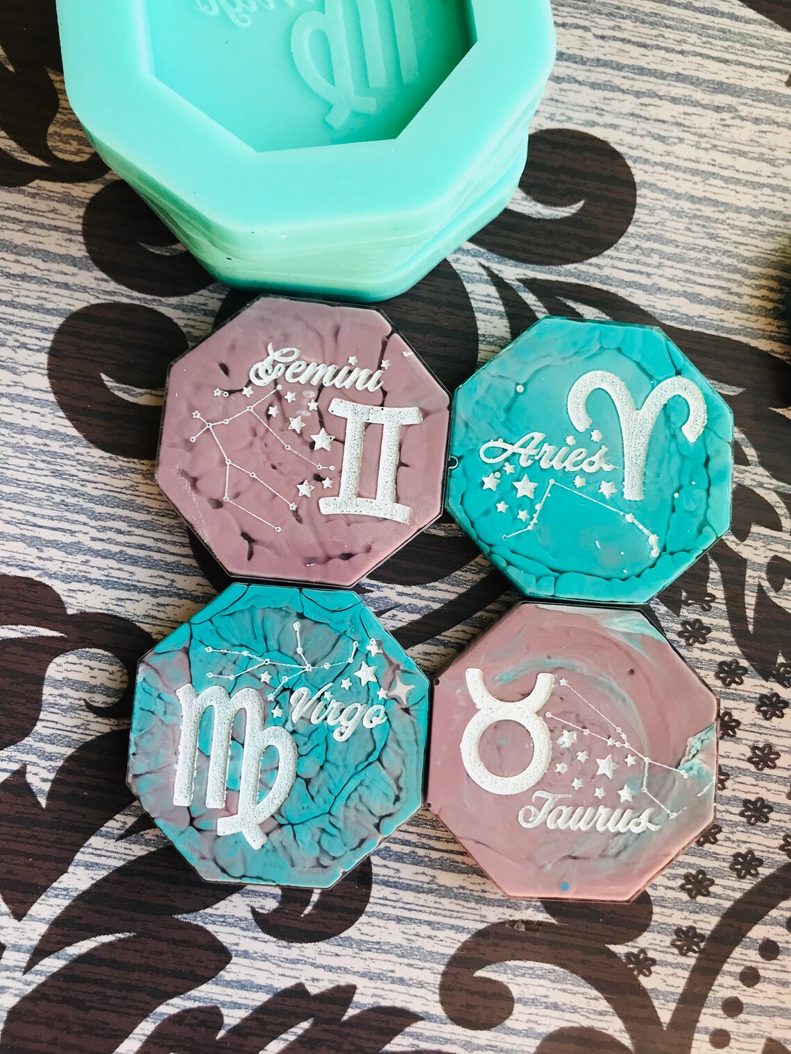 Zodiac sign silicone mold Keychain Mold Phone Grip Mold Etsy