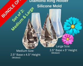 Diamond Ring Silicone Mold Set: Flower Preservation Resin Molds