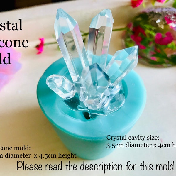 Crystal Cluster Silicone Mold || Crystal silicone mold|| Resin Silicone moulds