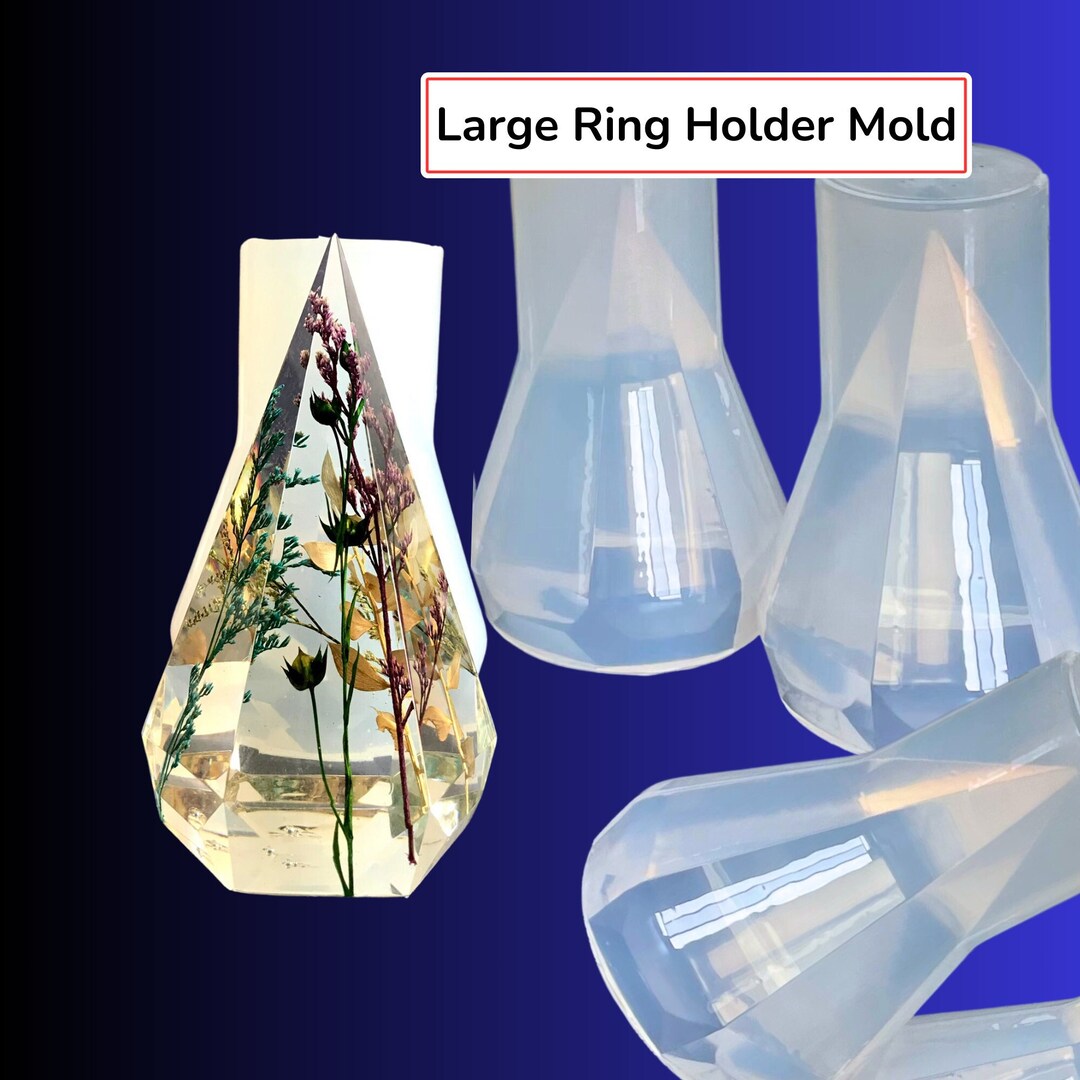 Large Ring Holder Mold, 5 Tall Ring Holder, Flower Preservation Molds