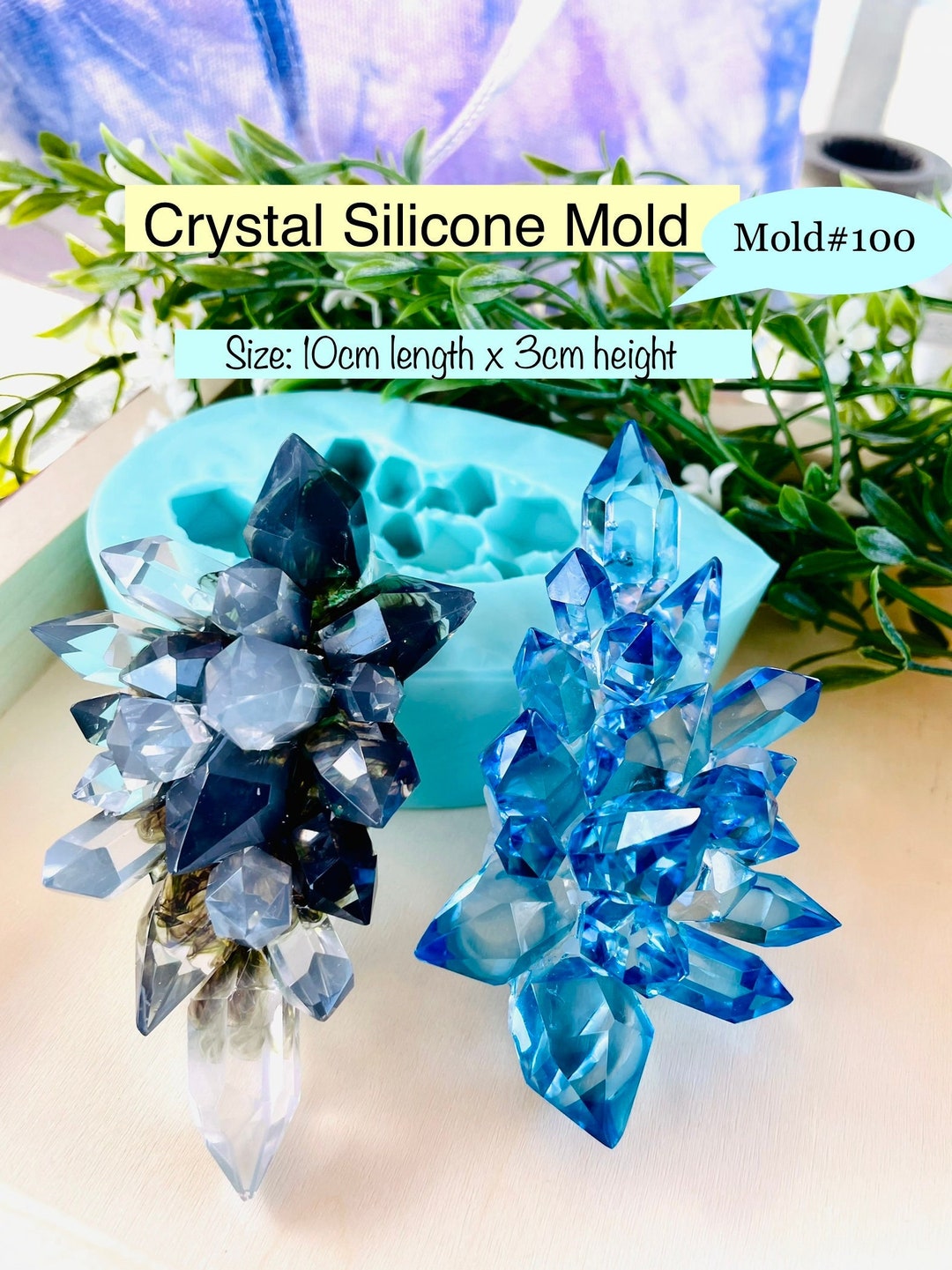 High Quality Crystal Cluster Silicone Mold Resin Crystal Silicone Mold