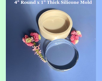 4&quot; Coaster Mold, 1&quot; thick coaster mold, High quality resin molds, deep casting molds, resin silicone molds, circle coaster molds