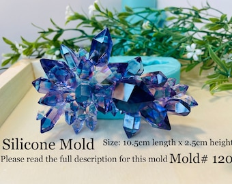 Crystal Cluster Silicone Mold: Resin, Wax, Gypsum