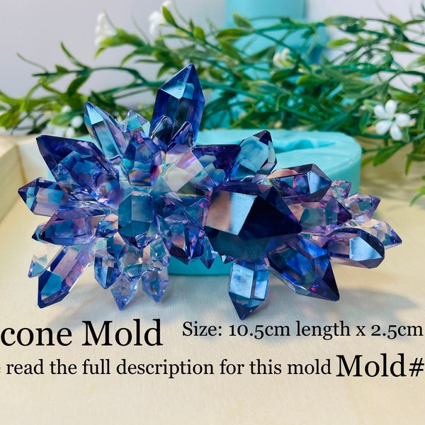 Crystal Cluster Silicone Mold || Crystal Mold || Resin Crystal Mold ||
