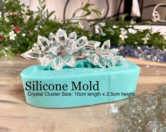 Crystal Cluster Silicone Mold: Resin Crafting (10cm Length)