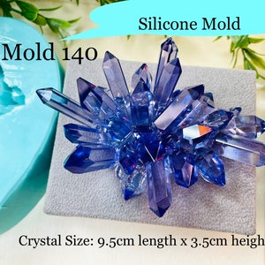 Resin Crystal Cluster Silicone Mold, Classique Mold 140, Crystal Cluster Mold, Resin Geode Mold