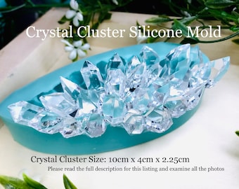 Glossy Crystal Cluster Silicone Mold || Classique Silicone Shiny Mold || Long Crystal Cluster Silicone Mold ||