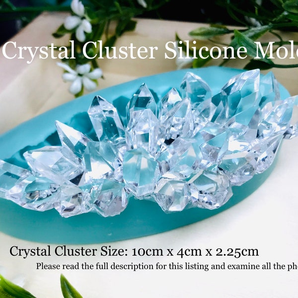 Glossy Crystal Cluster Silicone Mold || Classique Silicone Shiny Mold || Long Crystal Cluster Silicone Mold ||